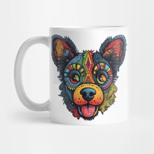 Trippy colours doggy Mug